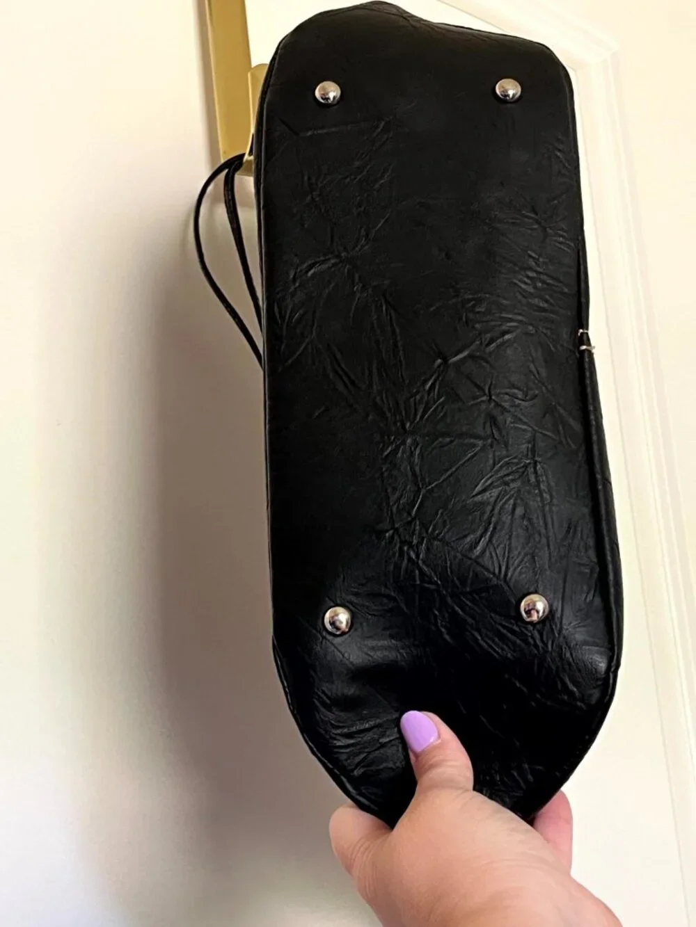NWT Stone Mountain Leather Black Organizer Bag